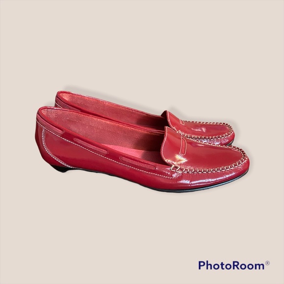 Cole Haan Red Patent Leather Loafers 